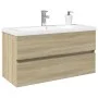 Badezimmermöbel Set 2 Stück Keramik und Holzwerkstoff von , Badezimmermöbel - Ref: Foro24-3307664, Preis: 285,38 €, Rabatt: %