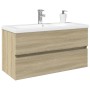 Badezimmermöbel Set 2 Stück Keramik und Holzwerkstoff von , Badezimmermöbel - Ref: Foro24-3307664, Preis: 291,53 €, Rabatt: %