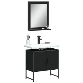 Badmöbel Set 2 Stück schwarzes Holzwerkstoff von , Badezimmermöbel - Ref: Foro24-3214334, Preis: 86,44 €, Rabatt: %