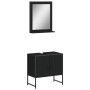Badmöbel Set 2 Stück schwarzes Holzwerkstoff von , Badezimmermöbel - Ref: Foro24-3214334, Preis: 84,95 €, Rabatt: %