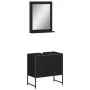 Bathroom furniture set 2 pcs black engineered wood by , Bathroom furniture - Ref: Foro24-3214334, Price: 86,31 €, Discount: %