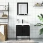 Bathroom furniture set 2 pcs black engineered wood by , Bathroom furniture - Ref: Foro24-3214334, Price: 86,31 €, Discount: %