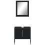 Badmöbel Set 2 Stück schwarzes Holzwerkstoff von , Badezimmermöbel - Ref: Foro24-3214334, Preis: 84,95 €, Rabatt: %