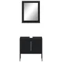 Bathroom furniture set 2 pcs black engineered wood by , Bathroom furniture - Ref: Foro24-3214334, Price: 86,31 €, Discount: %