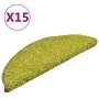Stair treads mats 15 pcs green 56x17x3 cm by , Stair mats - Ref: Foro24-322382, Price: 75,59 €, Discount: %
