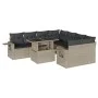 Set Gartenmöbel 9-tlg. und Kissen hellgrau synthetisches Rattan von , Gartensets - Ref: Foro24-3267802, Preis: 673,96 €, Raba...