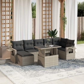 Set de sofás de jardín 8 pzas y cojines ratán sintético gris de , Conjuntos de jardín - Ref: Foro24-3268062, Precio: 589,90 €...