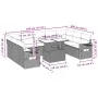Garden sofa set 10 pcs. with cushions light gray synthetic rattan by , Garden sets - Ref: Foro24-3268112, Price: 739,92 €, Di...