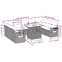 Gartensofa-Set 10-teilig mit Kissen hellgrau synthetisches Rattan von , Gartensets - Ref: Foro24-3268112, Preis: 725,18 €, Ra...