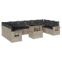 Garden sofa set 11 pcs. and cushions synthetic rattan gray by , Garden sets - Ref: Foro24-3268152, Price: 808,07 €, Discount: %