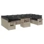 Garden sofa set 11 pcs. and cushions synthetic rattan gray by , Garden sets - Ref: Foro24-3268152, Price: 794,03 €, Discount: %