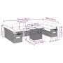 Garden sofa set 11 pcs. and cushions synthetic rattan gray by , Garden sets - Ref: Foro24-3268152, Price: 794,03 €, Discount: %