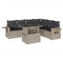 Garden sofa set 7 pcs with cushions light grey PE rattan by , Garden sets - Ref: Foro24-3267932, Price: 522,08 €, Discount: %
