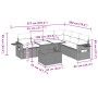 Garden sofa set 7 pcs with cushions light grey PE rattan by , Garden sets - Ref: Foro24-3267932, Price: 522,08 €, Discount: %