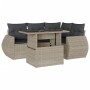Set de sofás jardín y cojines 5 pzas ratán sintético gris claro de , Conjuntos de jardín - Ref: Foro24-3268512, Precio: 414,51 €
