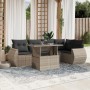 Garden sofa set 7 pcs with cushions light grey PE rattan by , Garden sets - Ref: Foro24-3268552, Price: 560,18 €, Discount: %