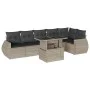 Set de sofás de jardín 7 pzas con cojines ratán PE gris claro de , Conjuntos de jardín - Ref: Foro24-3268552, Precio: 561,34 ...