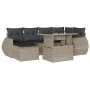 Garden sofa set 7 pcs with cushions light grey PE rattan by , Garden sets - Ref: Foro24-3268682, Price: 540,70 €, Discount: %