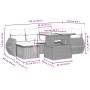 Garden sofa set 7 pcs with cushions light grey PE rattan by , Garden sets - Ref: Foro24-3268682, Price: 528,83 €, Discount: %