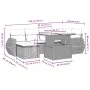 Garden sofa set 7 pcs with cushions light grey PE rattan by , Garden sets - Ref: Foro24-3268682, Price: 540,70 €, Discount: %