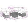 Set garden furniture 9 pcs. and cushions light gray synthetic rattan by , Garden sets - Ref: Foro24-3268732, Price: 675,54 €,...