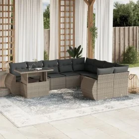 Garden sofa set 10 pcs. with cushions light gray synthetic rattan by , Garden sets - Ref: Foro24-3268772, Price: 816,81 €, Di...