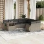 Set sofás jardín 10 pzas con cojines ratán sintético gris claro de , Conjuntos de jardín - Ref: Foro24-3268772, Precio: 815,6...