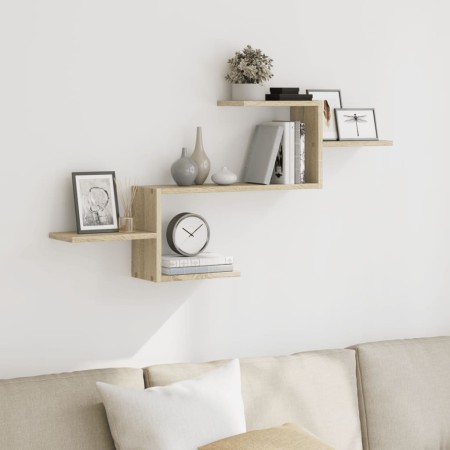 Estante de pared madera ingeniería roble Sonoma 104x15x49 cm de , Estantes y estanterías - Ref: Foro24-853202, Precio: 27,00 ...