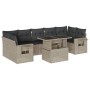 Garden sofa set 8 pcs. and cushions synthetic rattan gray by , Garden sets - Ref: Foro24-3267782, Price: 627,11 €, Discount: %