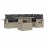 Garden sofa set 6 pcs. and cushions synthetic rattan gray by , Garden sets - Ref: Foro24-3267892, Price: 475,52 €, Discount: %