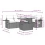 Garden sofa set 6 pcs. and cushions synthetic rattan gray by , Garden sets - Ref: Foro24-3267892, Price: 475,52 €, Discount: %