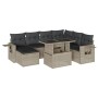 Garden sofa set 8 pcs. and cushions synthetic rattan gray by , Garden sets - Ref: Foro24-3268072, Price: 589,90 €, Discount: %