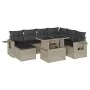 Garden sofa set 8 pcs. and cushions synthetic rattan gray by , Garden sets - Ref: Foro24-3268072, Price: 589,75 €, Discount: %