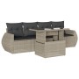 Gartensofa und Kissen Set 5tlg. hellgrau synthetisches Rattan von , Gartensets - Ref: Foro24-3268362, Preis: 388,70 €, Rabatt: %