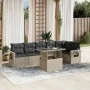 Gartensofa-Set 7-teilig mit Kissen hellgrau PE Rattan von , Gartensets - Ref: Foro24-3267922, Preis: 541,79 €, Rabatt: %