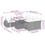 Garden furniture set 9 pieces and light gray synthetic rattan cushions by , Garden sets - Ref: Foro24-3268432, Price: 693,26 ...