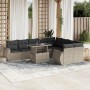 Garden sofa set 10 pieces with light gray synthetic rattan cushions by , Garden sets - Ref: Foro24-3268762, Price: 800,15 €, ...