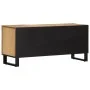 Solid rough mango wood TV stand 100x34x46 cm by , CD and DVD storage - Ref: Foro24-377504, Price: 83,66 €, Discount: %