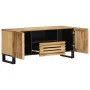 Solid rough mango wood TV stand 100x34x46 cm by , CD and DVD storage - Ref: Foro24-377504, Price: 83,66 €, Discount: %