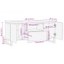 TV-Ständer Mangoholz massiv roh 100x34x46 cm von , CD- und DVD-Speicher - Ref: Foro24-377504, Preis: 84,48 €, Rabatt: %