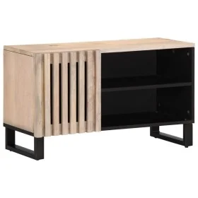 Solid mango wood TV stand 80x34x46 cm by , CD and DVD storage - Ref: Foro24-377512, Price: 62,93 €, Discount: %