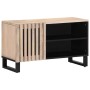 Solid mango wood TV stand 80x34x46 cm by , CD and DVD storage - Ref: Foro24-377512, Price: 63,59 €, Discount: %