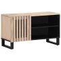 Solid mango wood TV stand 80x34x46 cm by , CD and DVD storage - Ref: Foro24-377512, Price: 62,93 €, Discount: %