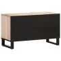 Solid mango wood TV stand 80x34x46 cm by , CD and DVD storage - Ref: Foro24-377512, Price: 62,93 €, Discount: %
