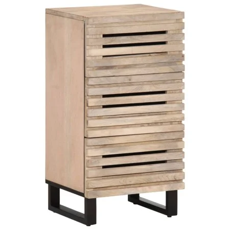 Solid mango wood sideboard 40x34x75 cm by , Lockers and storage cabinets - Ref: Foro24-377552, Price: 74,64 €, Discount: %