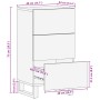 Solid mango wood sideboard 40x34x75 cm by , Lockers and storage cabinets - Ref: Foro24-377552, Price: 75,32 €, Discount: %
