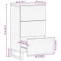 Solid acacia wood sideboard 40x34x75 cm by , Lockers and storage cabinets - Ref: Foro24-377550, Price: 91,06 €, Discount: %