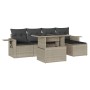Set de sofás de jardín 6 pzas y cojines ratán sintético gris by , Garden sets - Ref: Foro24-3267872, Price: 415,25 €, Discoun...