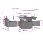 Set de sofás de jardín 6 pzas y cojines ratán sintético gris by , Garden sets - Ref: Foro24-3267872, Price: 415,25 €, Discoun...