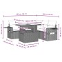 Set de sofás de jardín 6 pzas y cojines ratán sintético gris by , Garden sets - Ref: Foro24-3267902, Price: 457,28 €, Discoun...